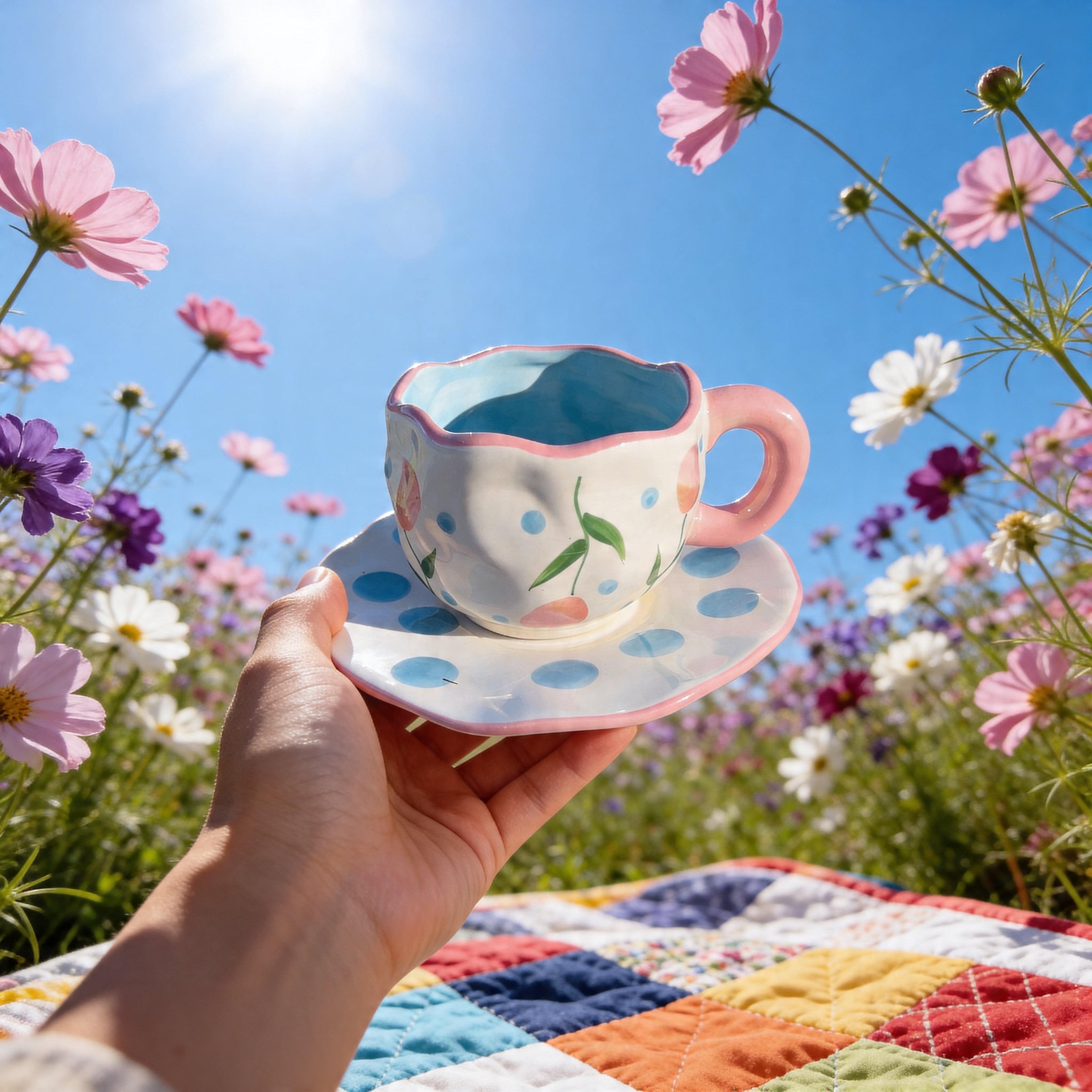Pink Tulip Fields Mug