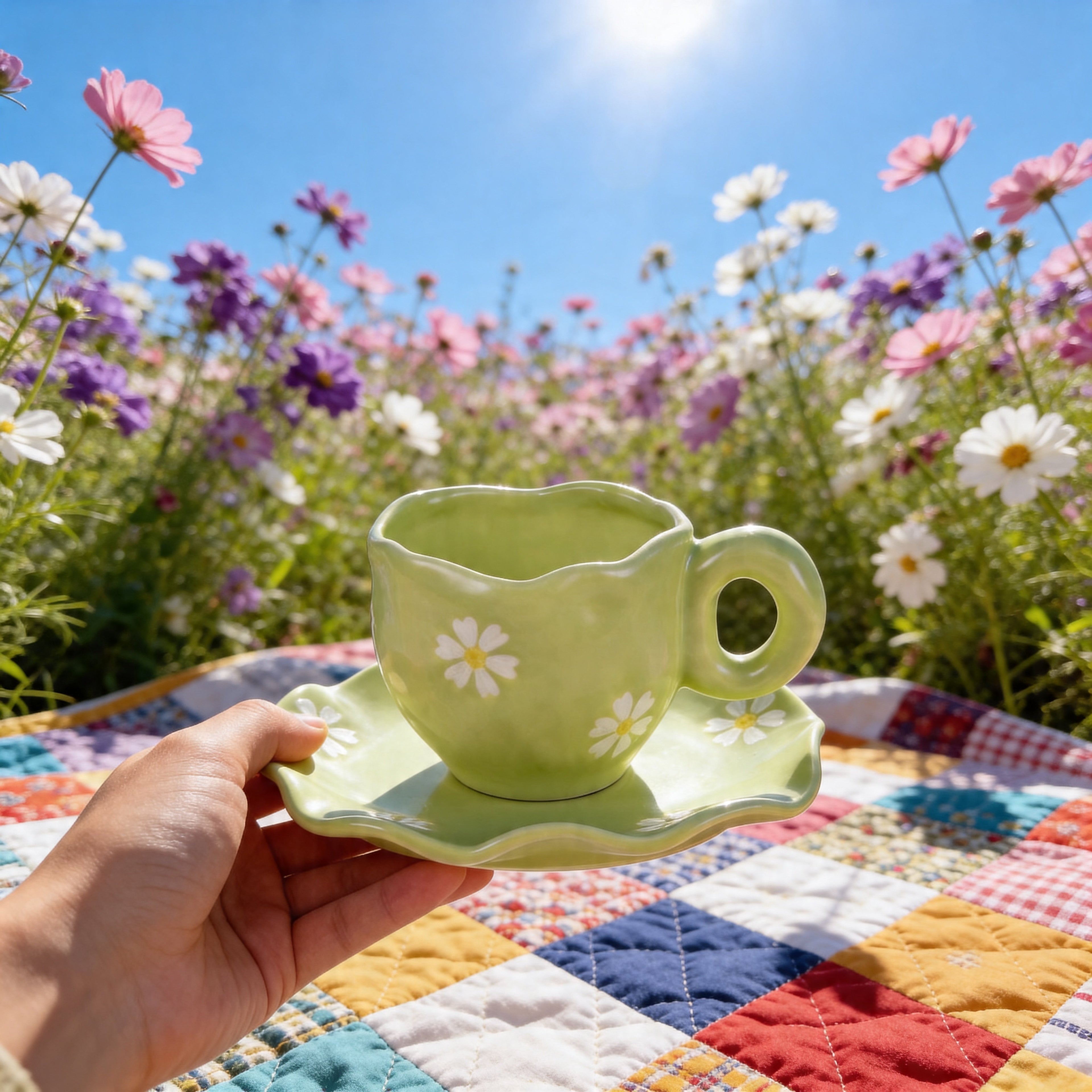 Matcha Flower Mug