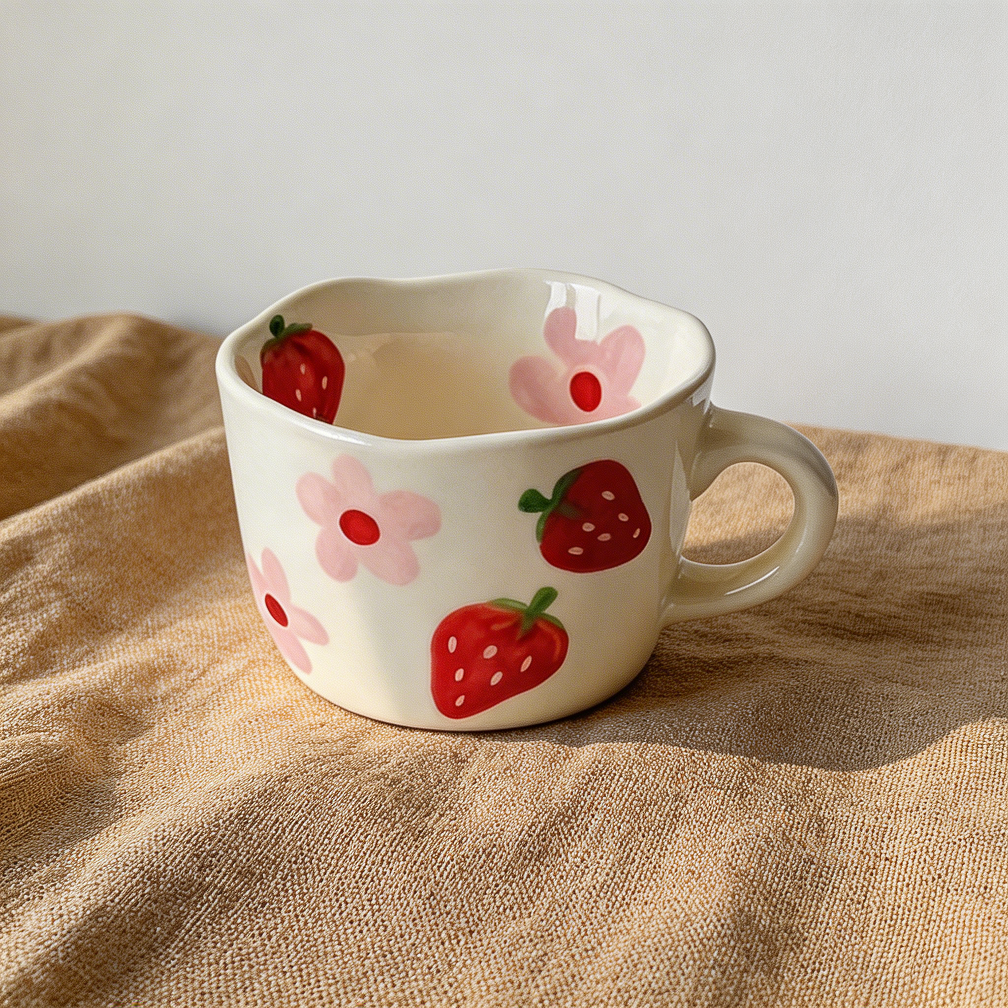 Strawberry and Flower Mug