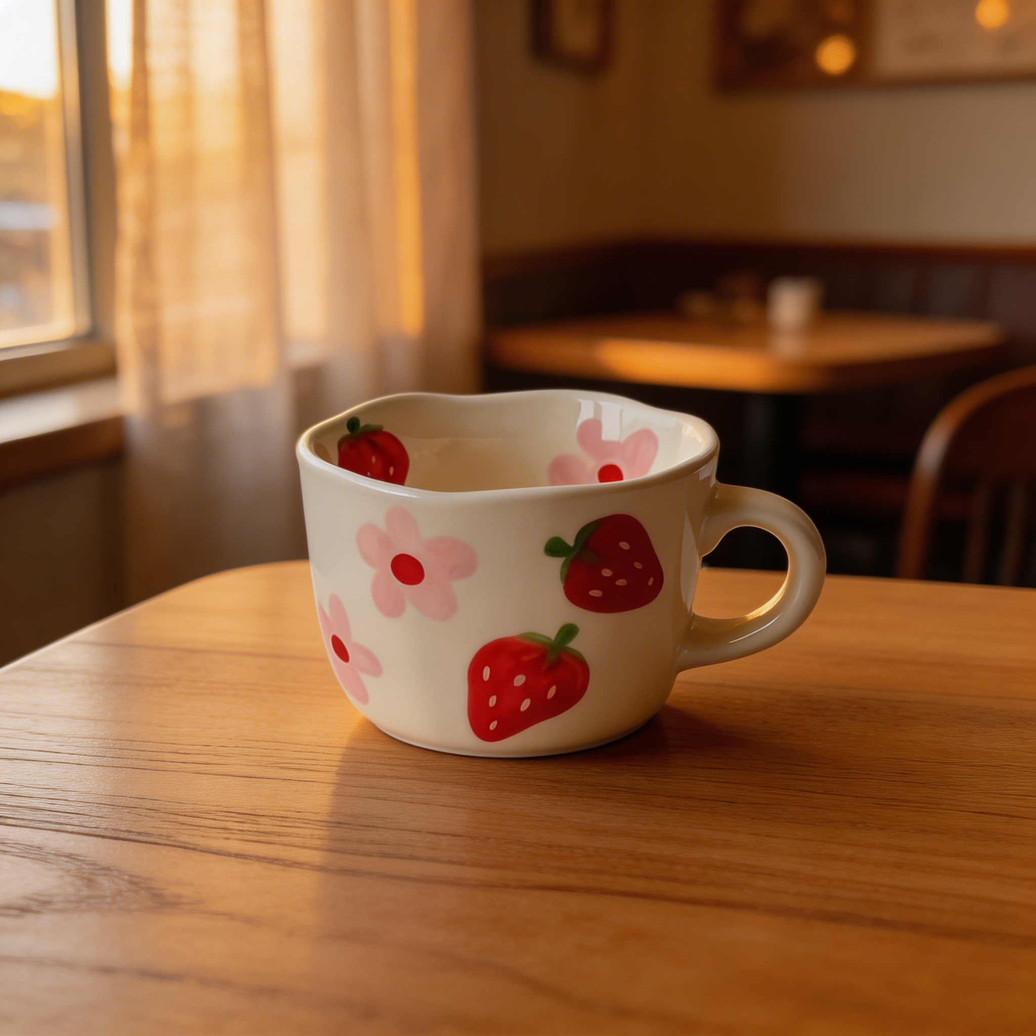 Strawberry and Flower Mug