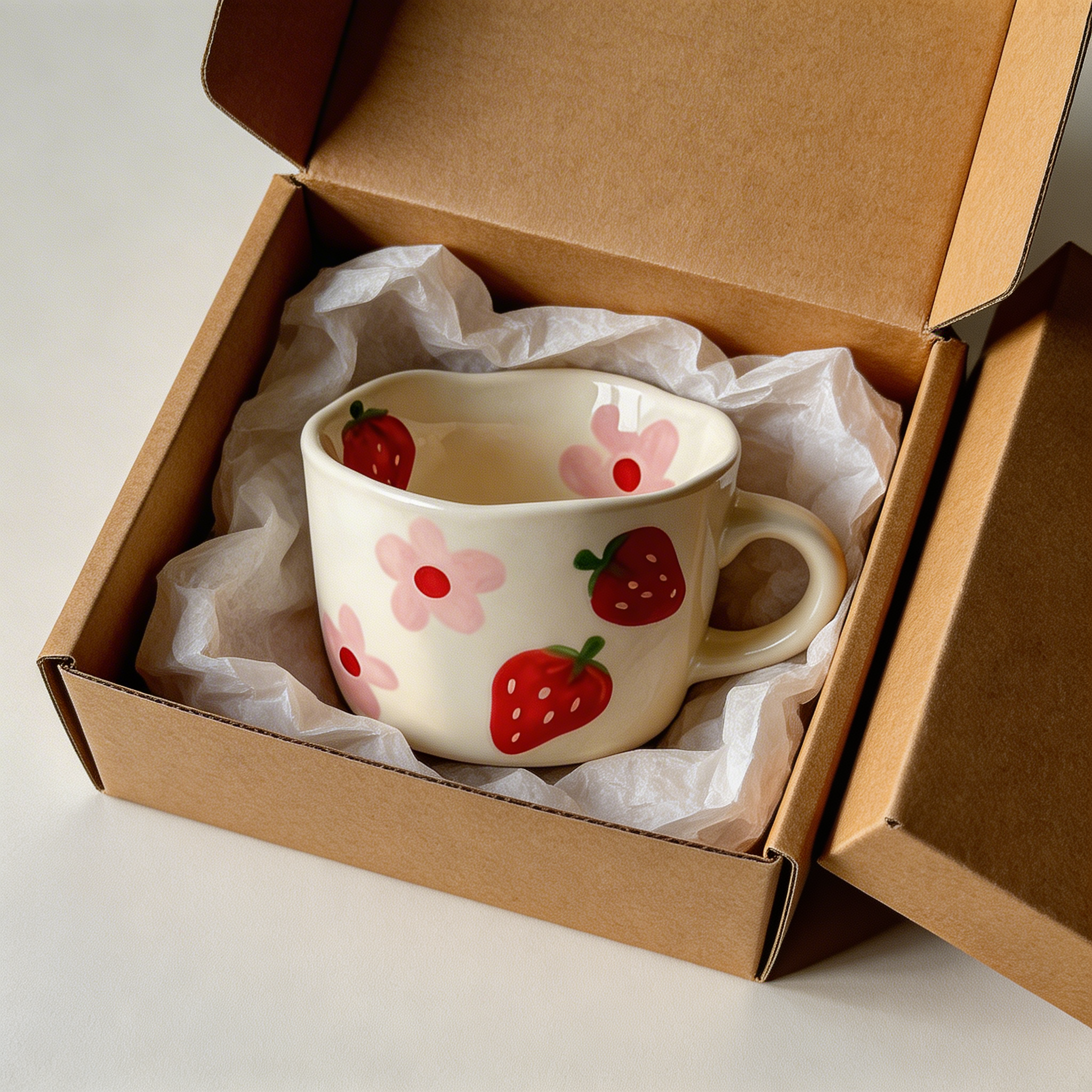 Strawberry and Flower Mug